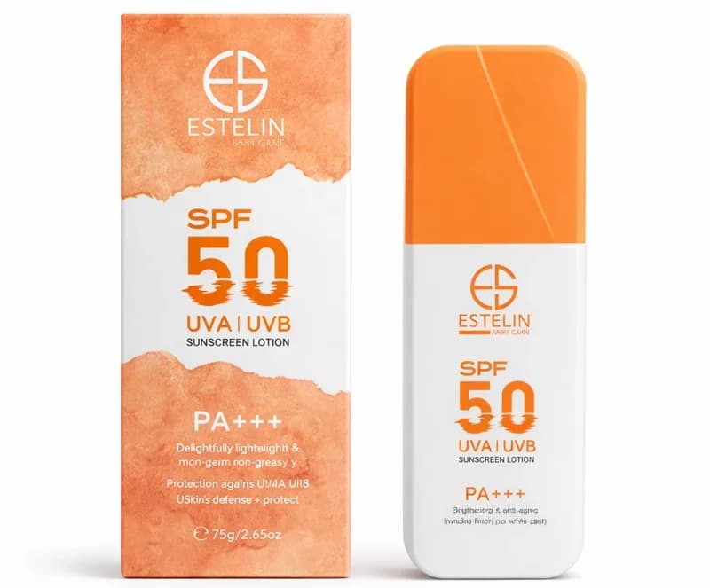 لوسیون ضد آفتاب روشن کننده و جوانساز استلین SPF 50 حجم 75 گرم کد 1724