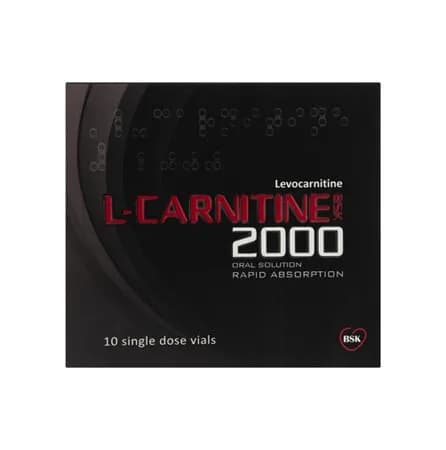 ویال خوراکی ال کارنیتین ۲۰۰۰ بی اس کی برای لاغری 10 عدد — تصویر ۲