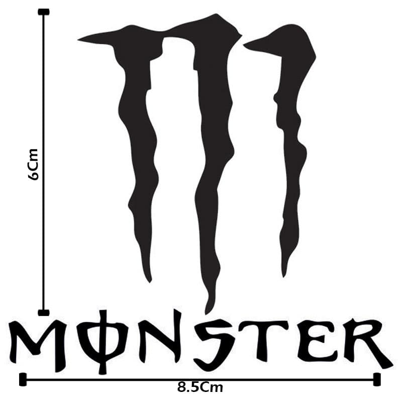 برچسب خودرو طرح MONSTER کد 5016 — تصویر ۴