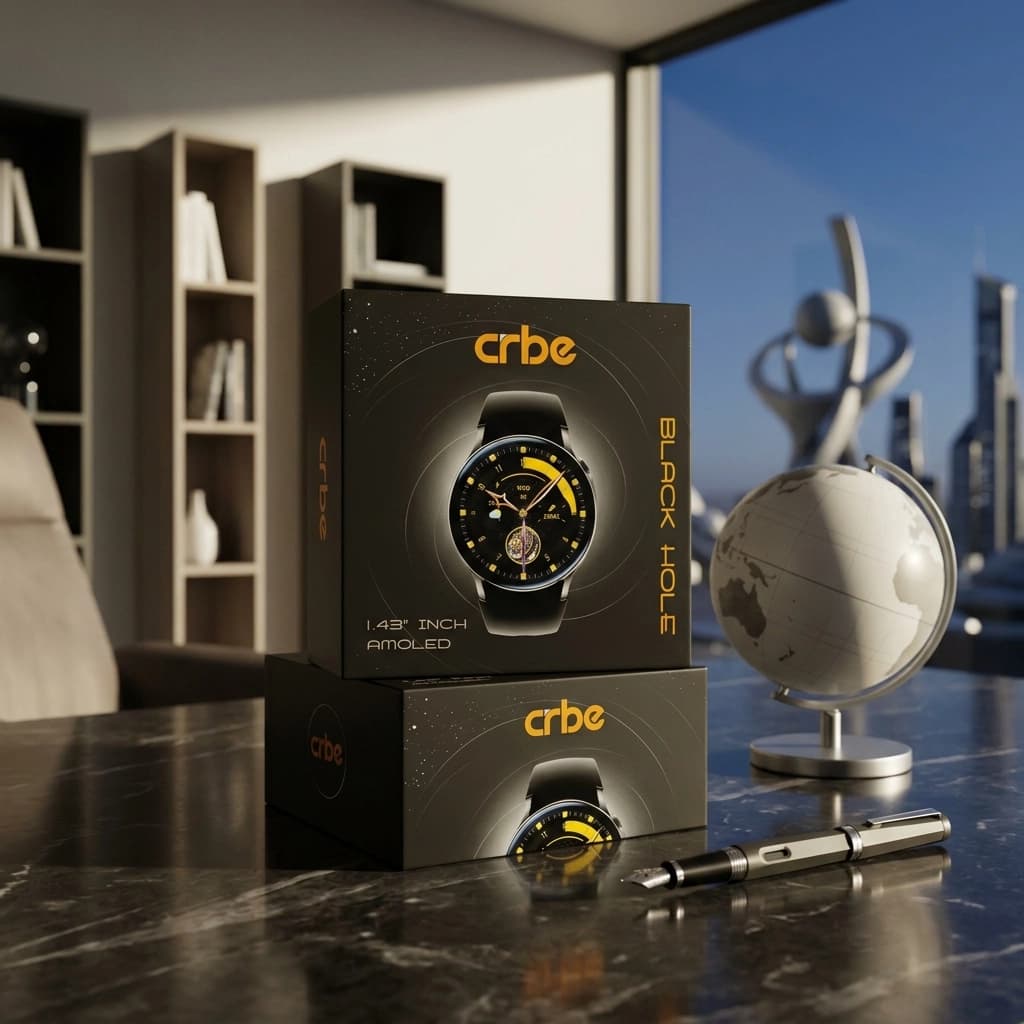 ساعت هوشمند کربی مدل CRBE Black Hole صفحه 1.43 اینچ AMOLED — تصویر ۳