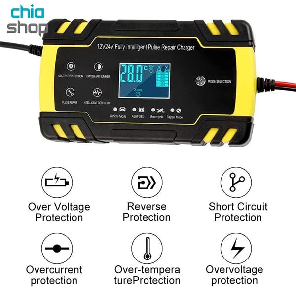 شارژر باتری ماشین 12/24 ولت ODOMY Smart Charger — تصویر ۷