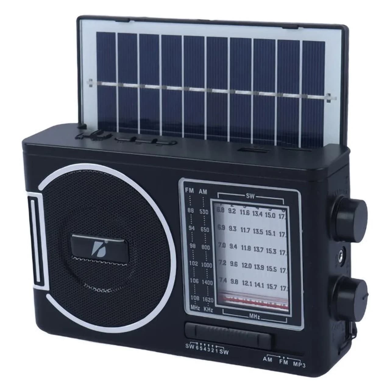 اسپیکر رادیو KBroad مدل KTF-1646 – مشکی – TCO (دارای چراغ قوه و پنل خورشیدی)