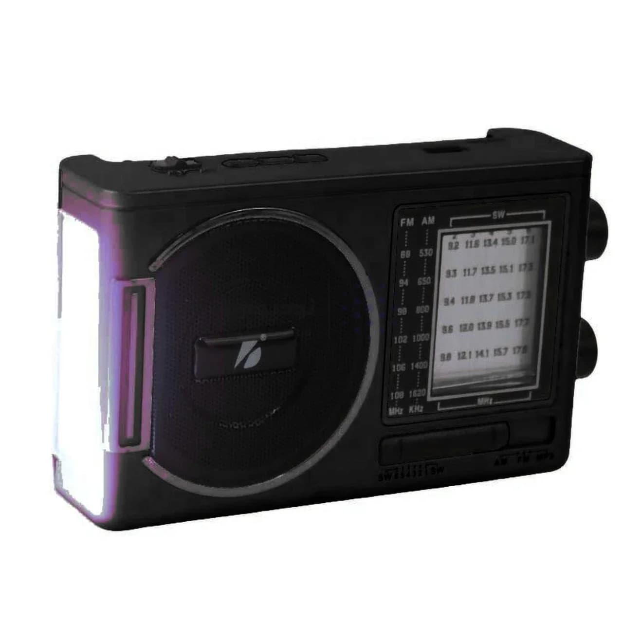 اسپیکر رادیو KBroad مدل KTF-1646 – مشکی – TCO (دارای چراغ قوه و پنل خورشیدی) — تصویر ۴