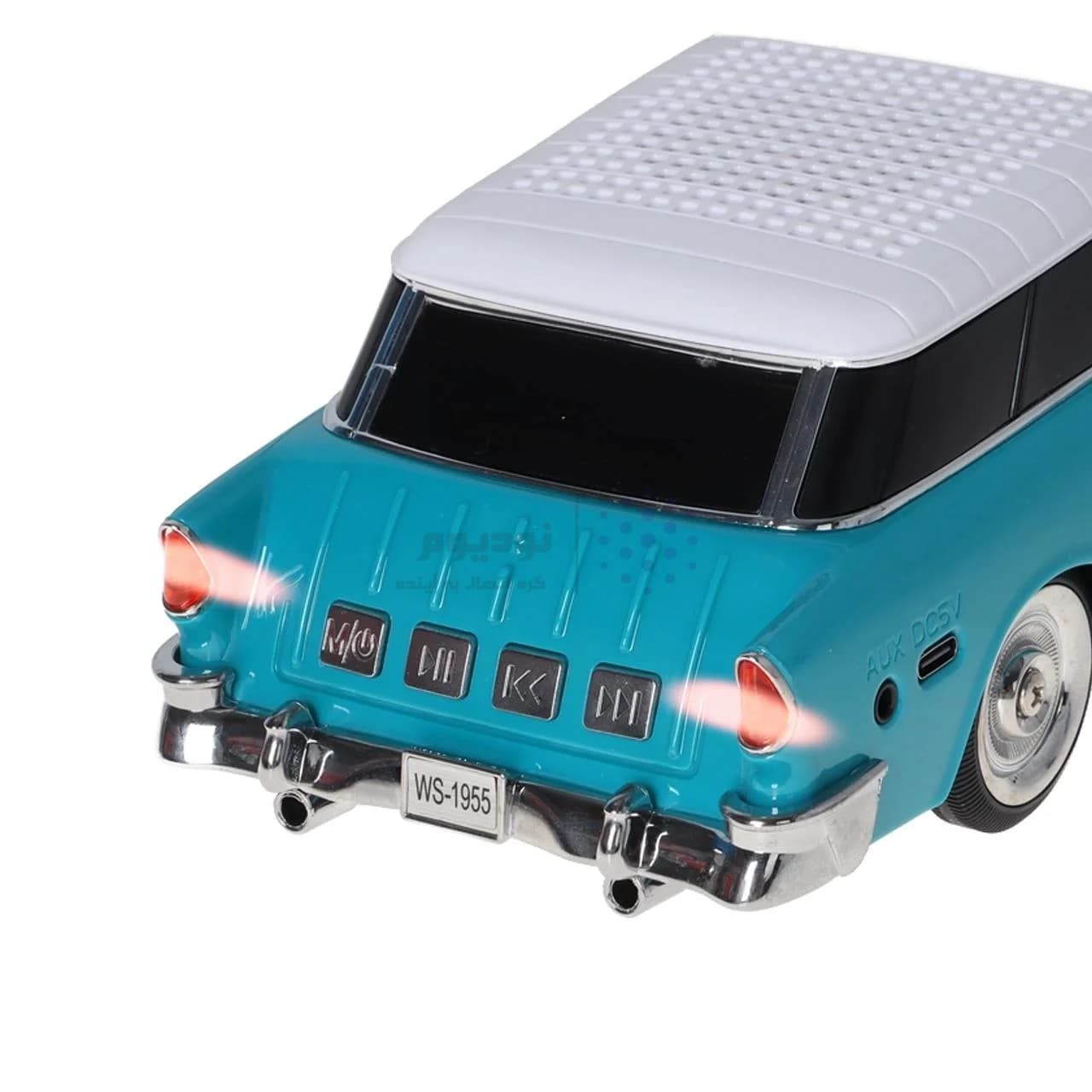 اسپیکر بی سیم طرح ماشین کلاسیک WSTER مدل WS-1955 – سبز آبی – MMX — تصویر ۵