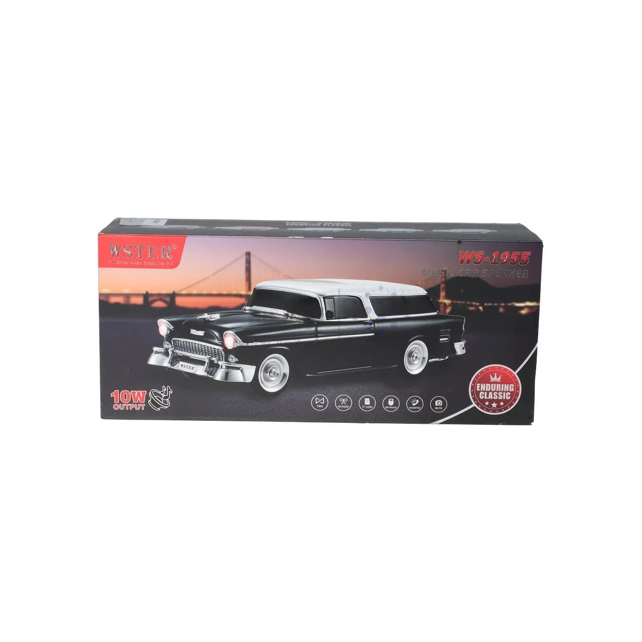 اسپیکر بی سیم طرح ماشین کلاسیک WSTER مدل WS-1955 – سبز آبی – MMX — تصویر ۷