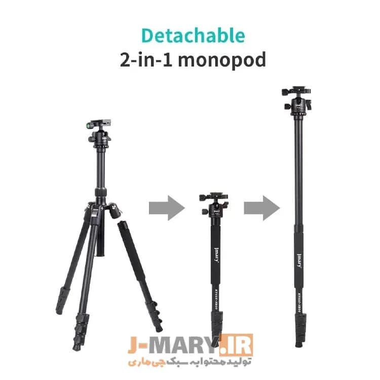 سه پایه جی ماری مدل Jmary KT325-NB30 دو در یک +🎁هدیه — تصویر ۷