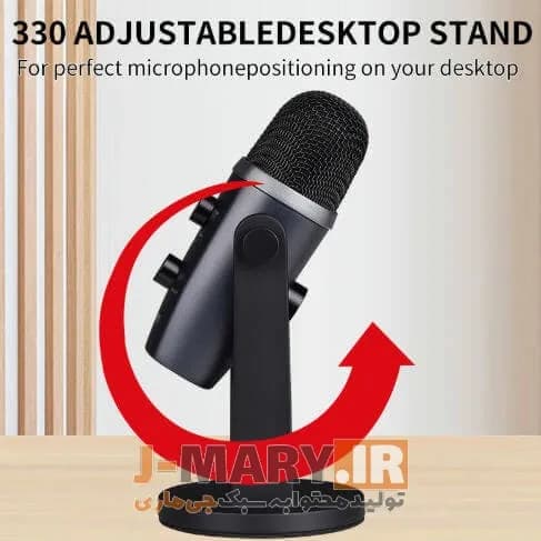 میکروفون USB جی ماری مدل Jmary MC-PW10 رومیزی +🎁هدیه — تصویر ۲