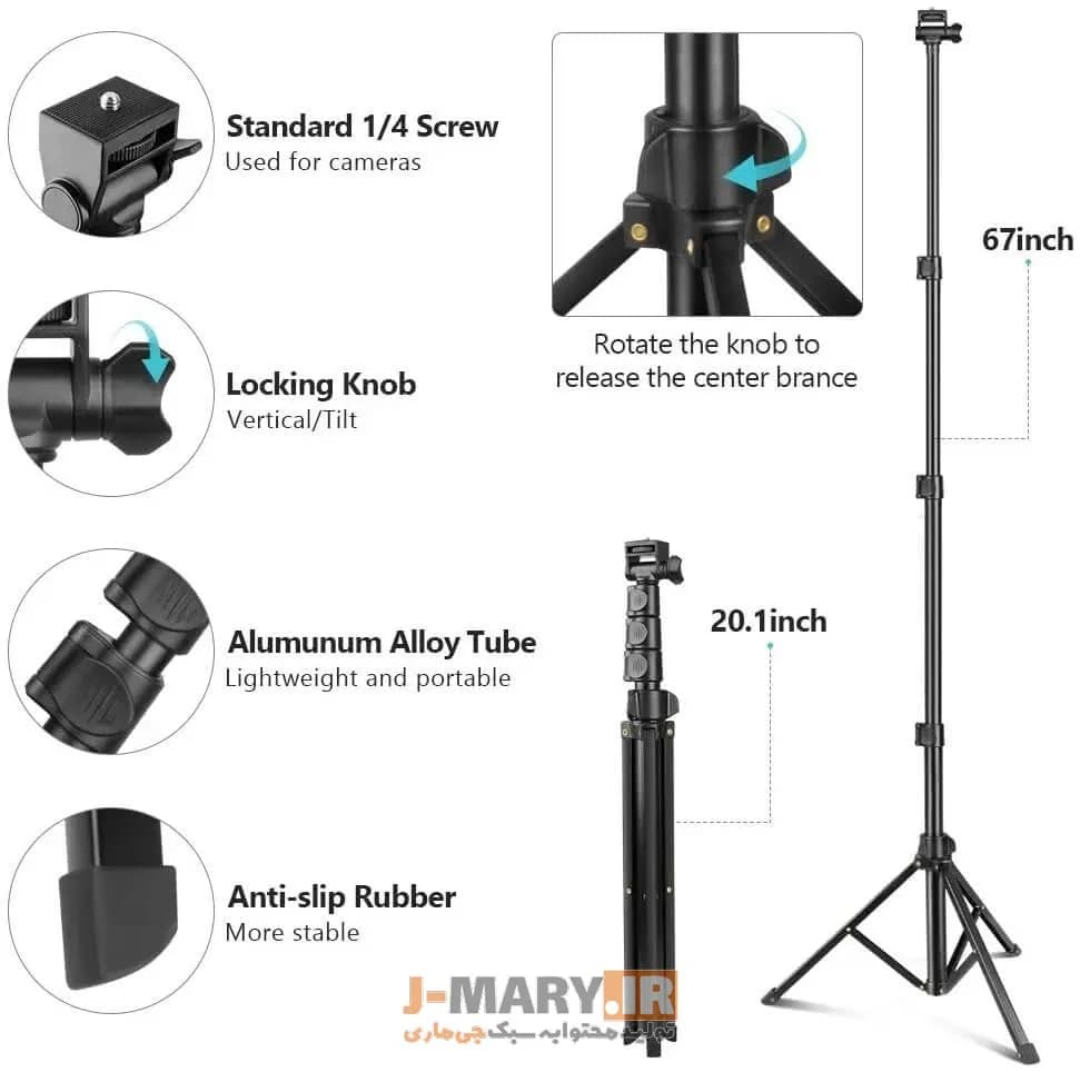 سه پایه حرفه ای جی ماری مدل Jmary MT-36 +🎁هدیه — تصویر ۴