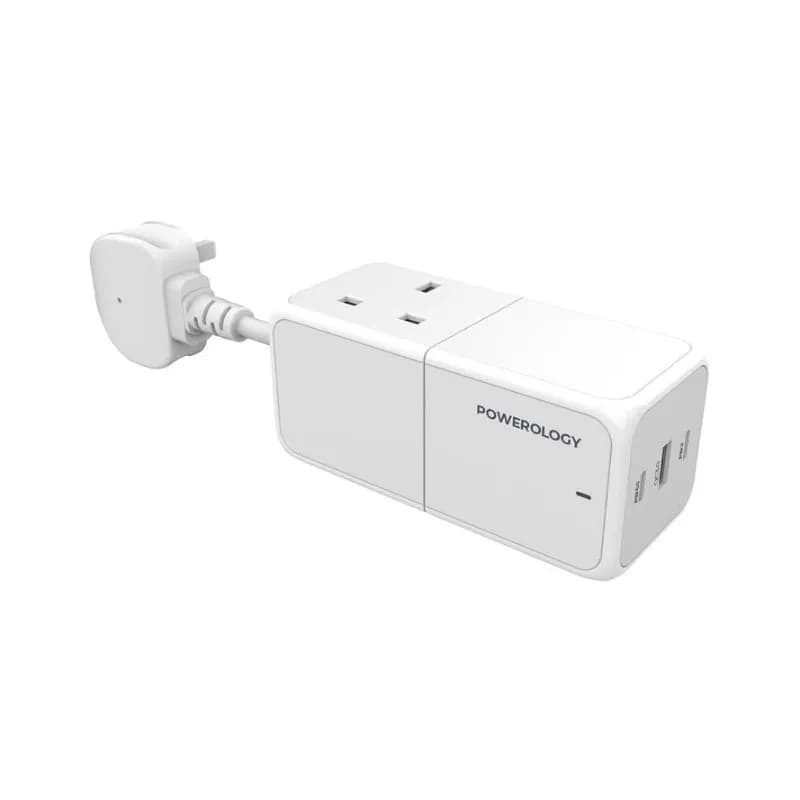 چند راهی برق و شارژر پاورولوژی Powerology 65W Power Strip PWPS65W دارای 3 پورت — تصویر ۲