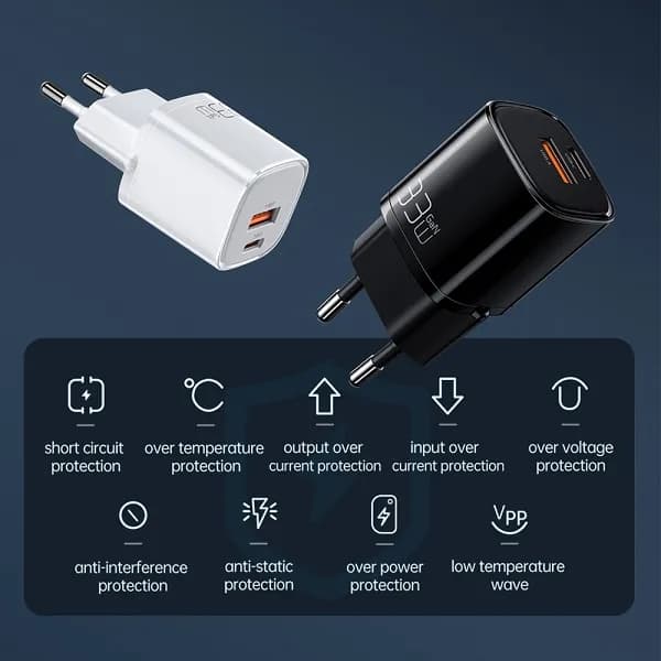 شارژر دیواری مک دودو Mcdodo CH-0151 GAN PD Type C USB توان 33 وات — تصویر ۷