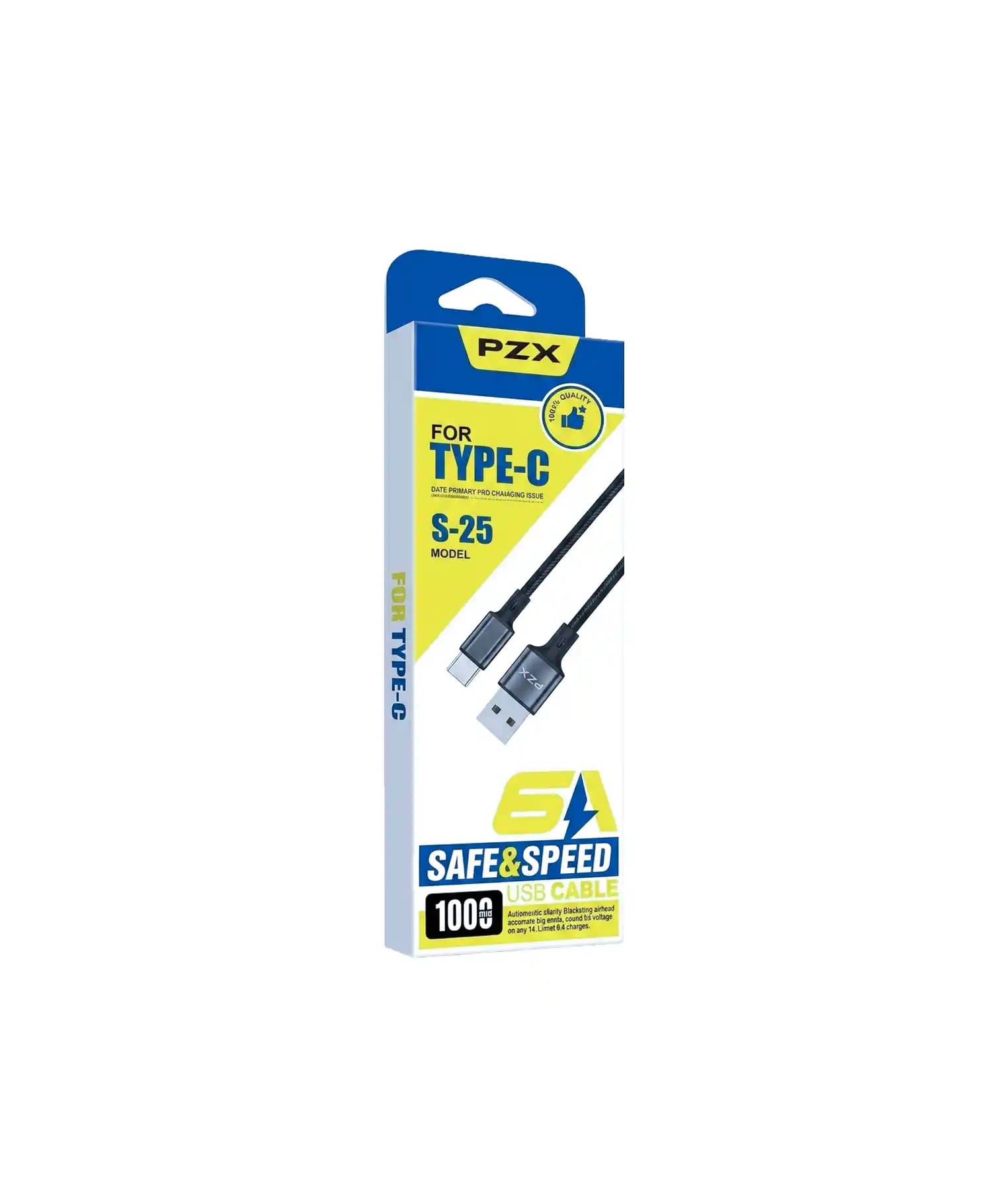 کابل تبدیل USB به Type-C پی زد ایکس مدل S-25 طول 1 متر — تصویر ۳