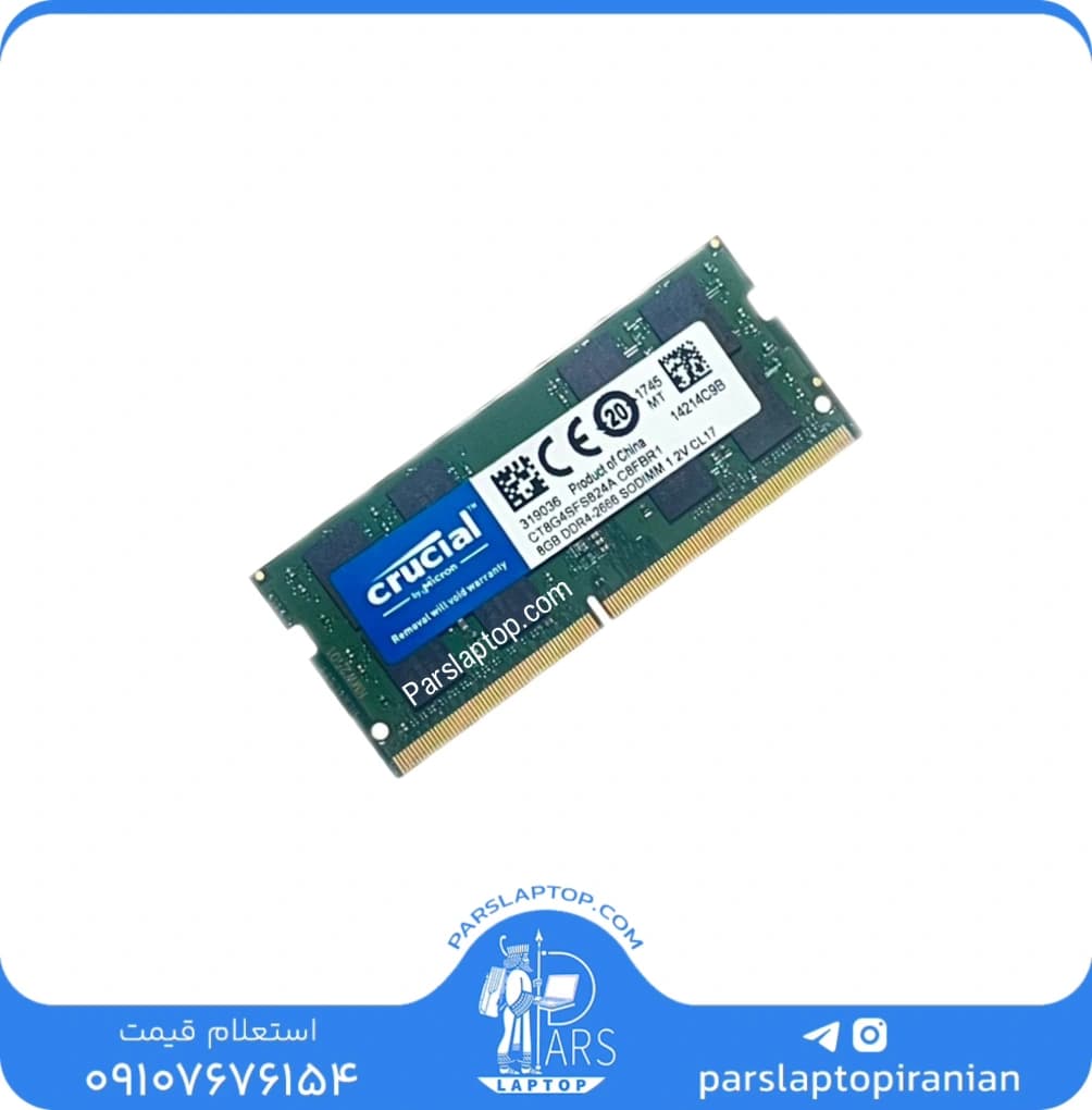 رم لپ تاپ کروشیال نیو 8 گیگ Crucial DDR4 2666MHz | PC4