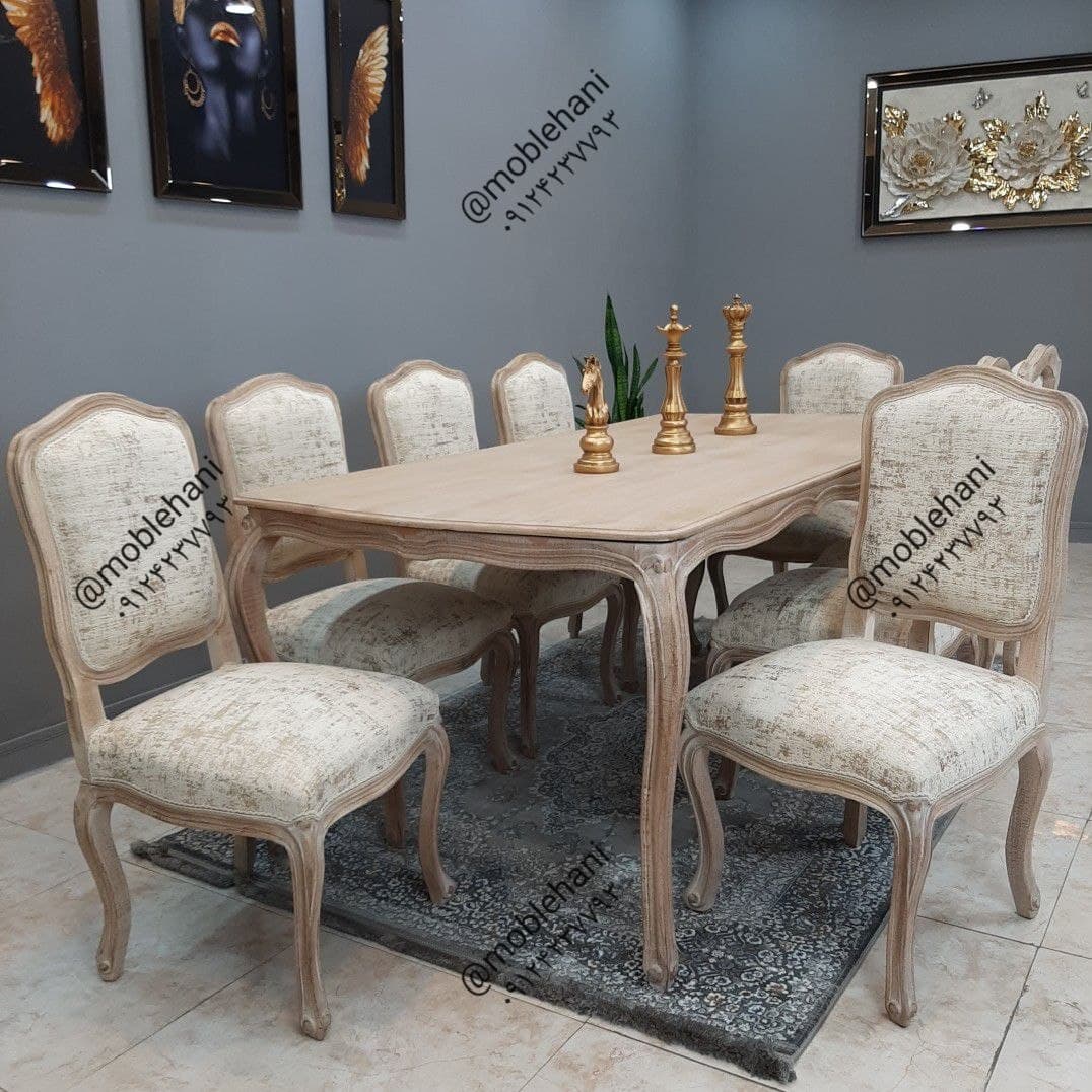 ناهار خوری ۸ نفره مدل فرانسوی ابزاری — تصویر ۷