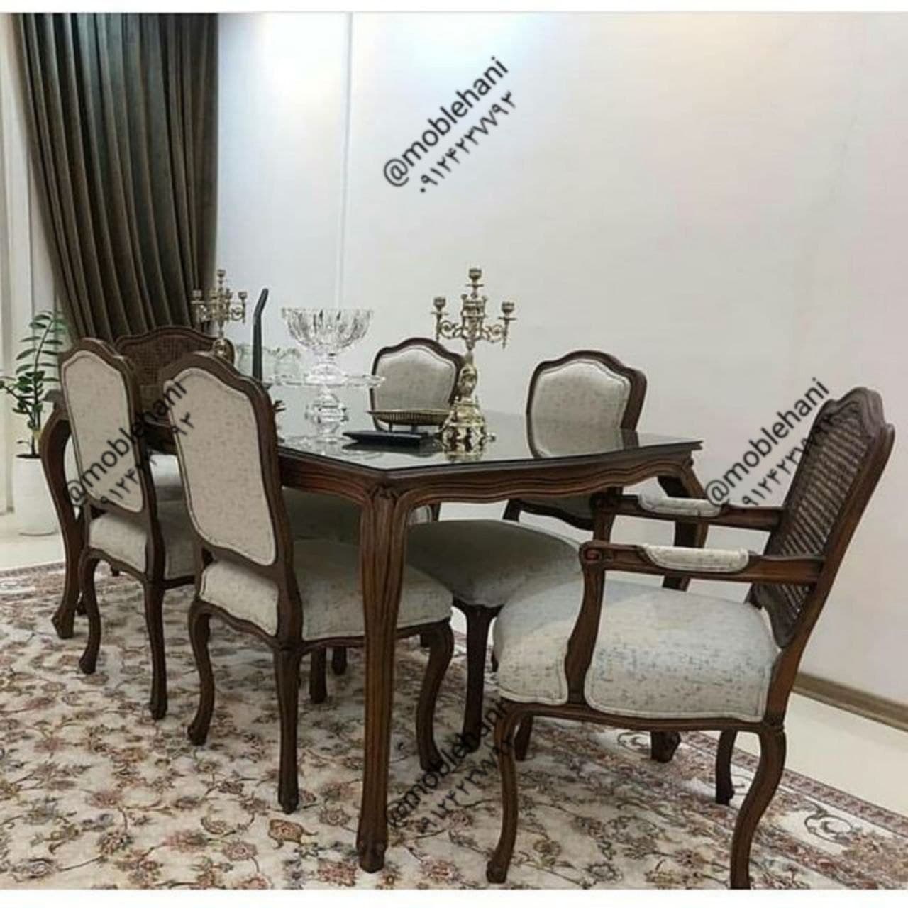 ناهار خوری 6نفره مدل فرانسوی ابزاری — تصویر ۸