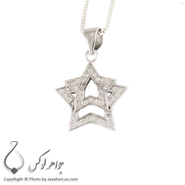 گردنبند نقره زنانه طرح ستاره _ کد : 100236