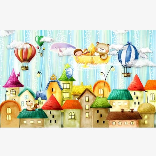 پوستر دیواری سه بعدی اتاق کودک فانتزی B0012 — تصویر ۲