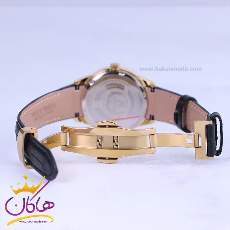 ساعت مچی عقربه ای رومانسون زنانه بند چرم مشکی L 2094/1/1 — تصویر ۳