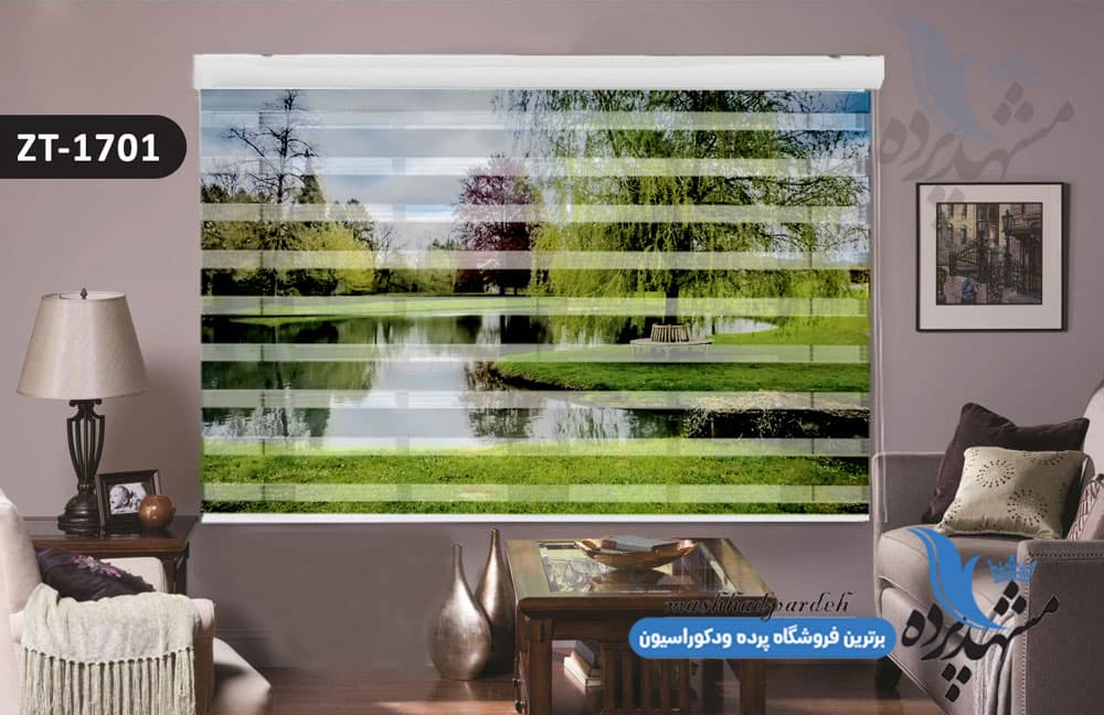 پرده زبرا تصویری چاپی طرح جنگل کد ZT1701