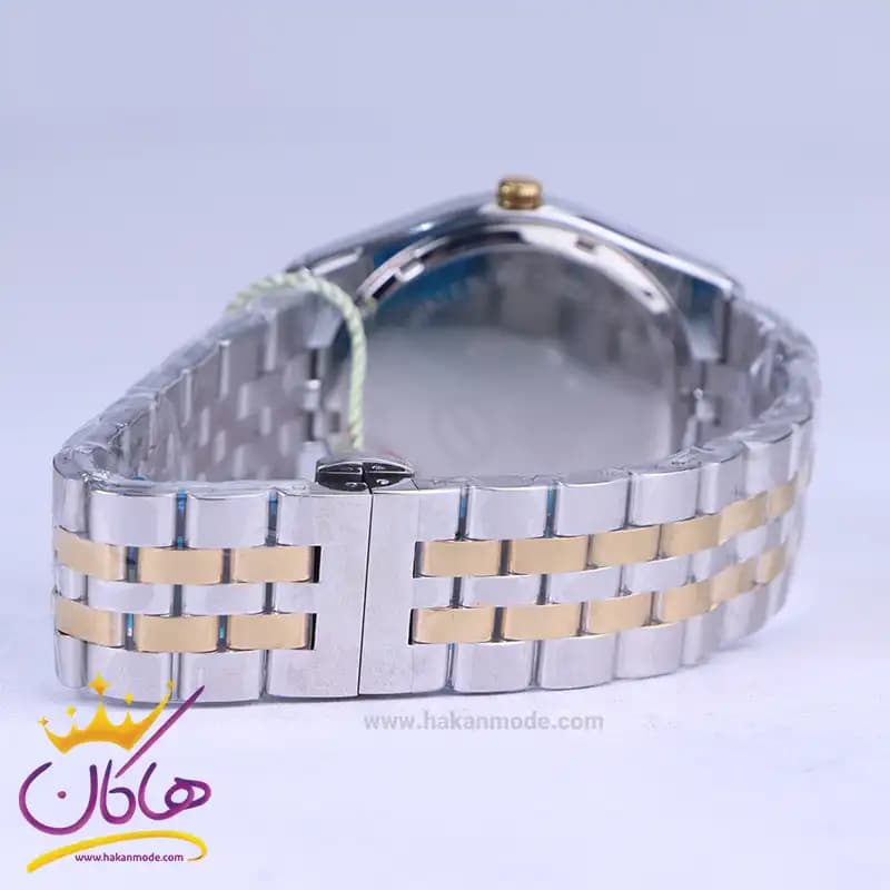 ساعت مچی ست سولیدا استیل نقره ای طلایی صفحه سبز 2140 — تصویر ۷