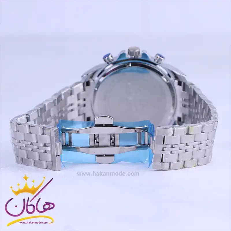 ساعت مچی الگانس مردانه فلزی نقره ای صفحه مشکی 4200/9 — تصویر ۲