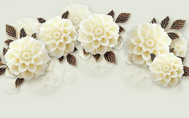 پوستر دیواری سه بعدی گلهای میخک