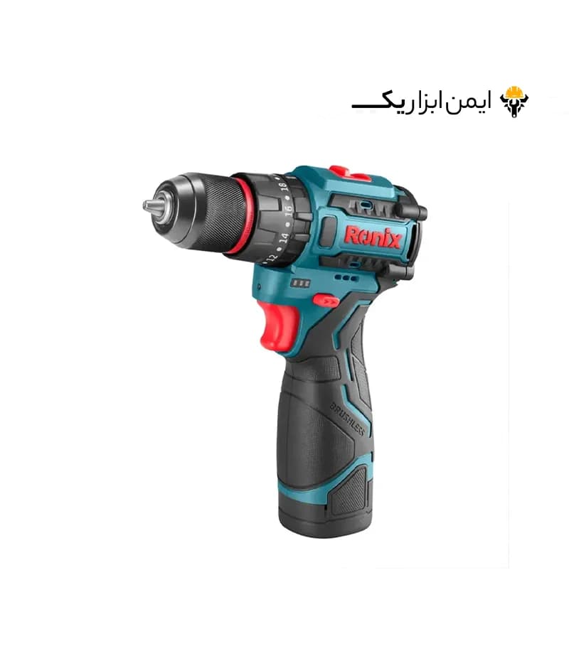 دریل شارژی 10 میلی متری 16 ولت رونیکس (Ronix) مدل 8661 — تصویر ۲