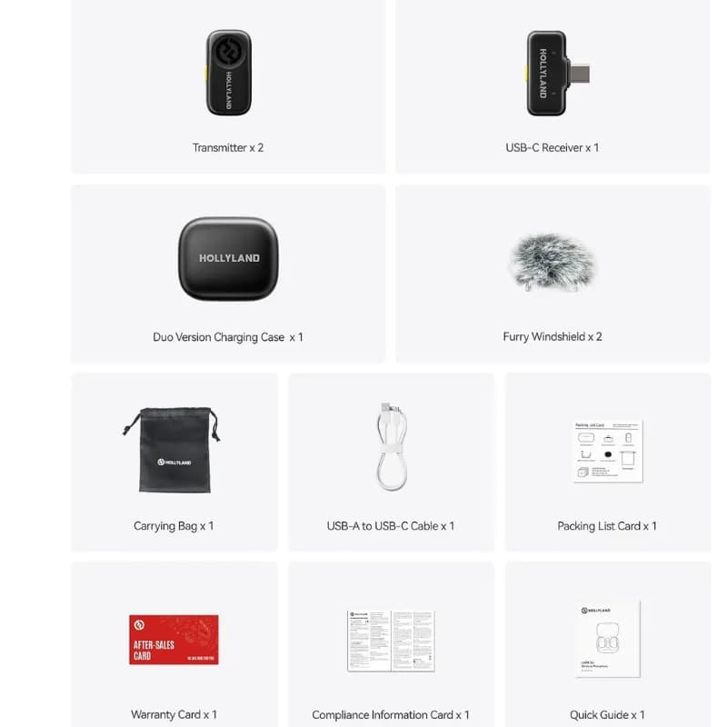 میکروفن بیسیم یقهای هالیلند مدل LARK A2 Duo — تصویر ۹