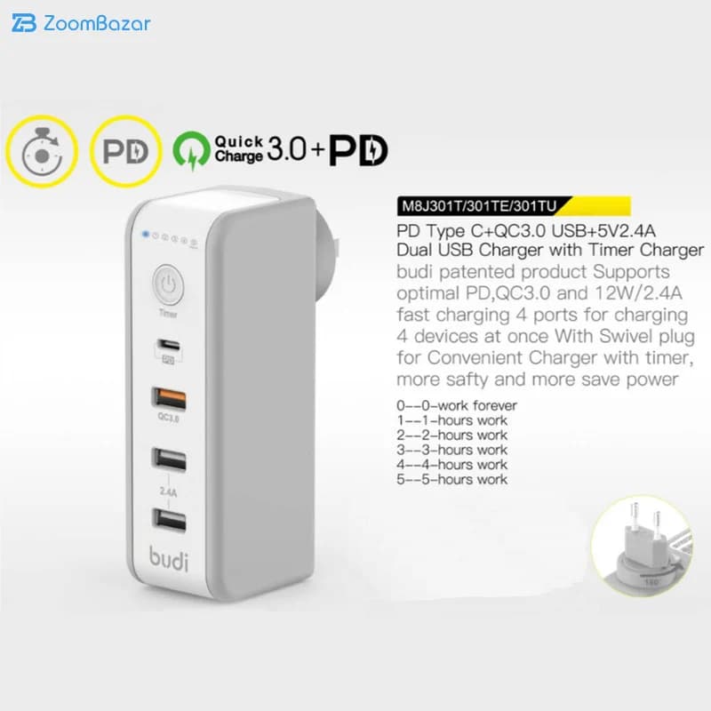 شارژر دیواری بودی مدل M8J301TE — تصویر ۶