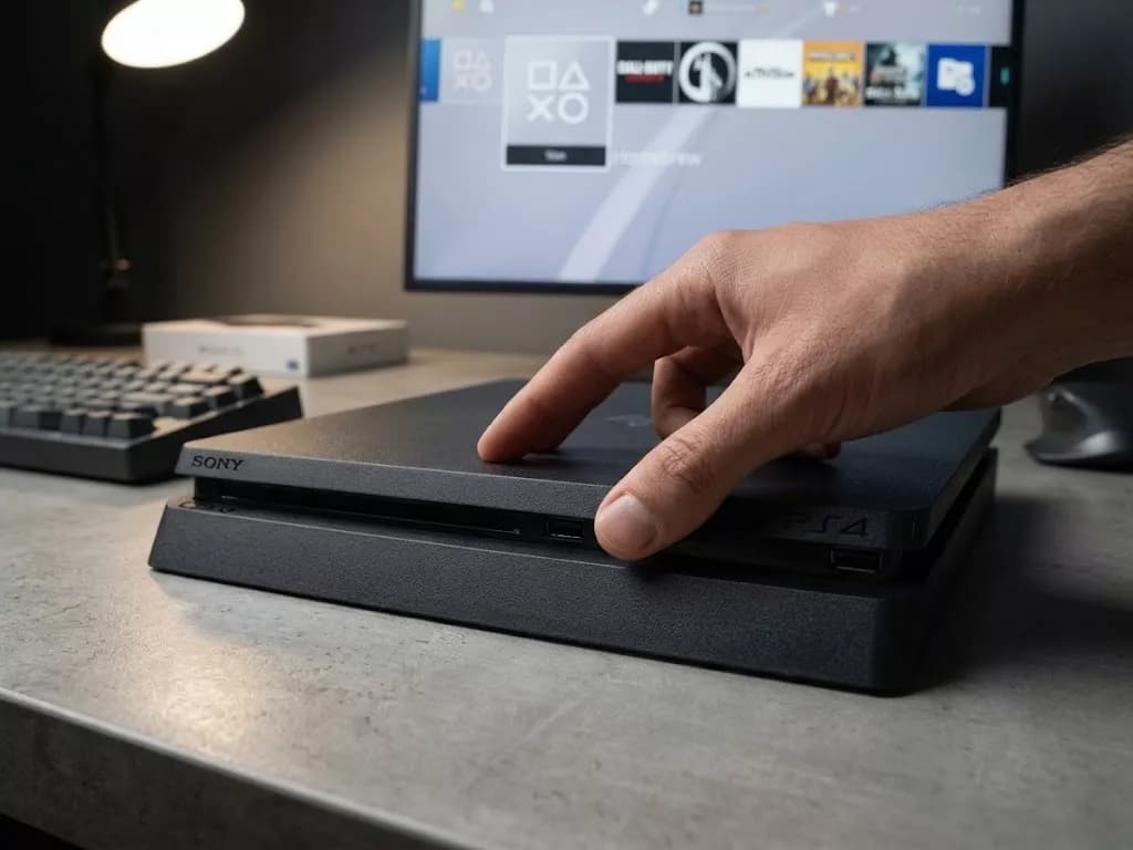 PS4 Slim کپی خور 1 ترابایت (استوک) ( همراه دسته شرکتی + لوازم و کارتن ) — تصویر ۸