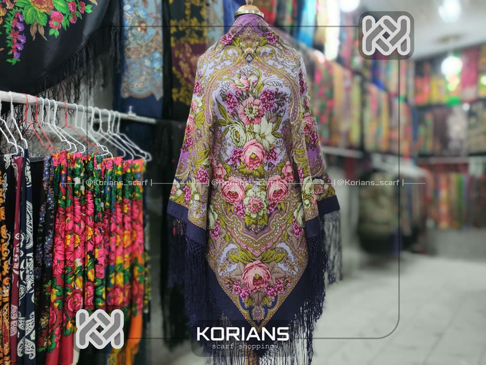 روسری ترکمن ریشه ابریشم خاص کد Rw8672