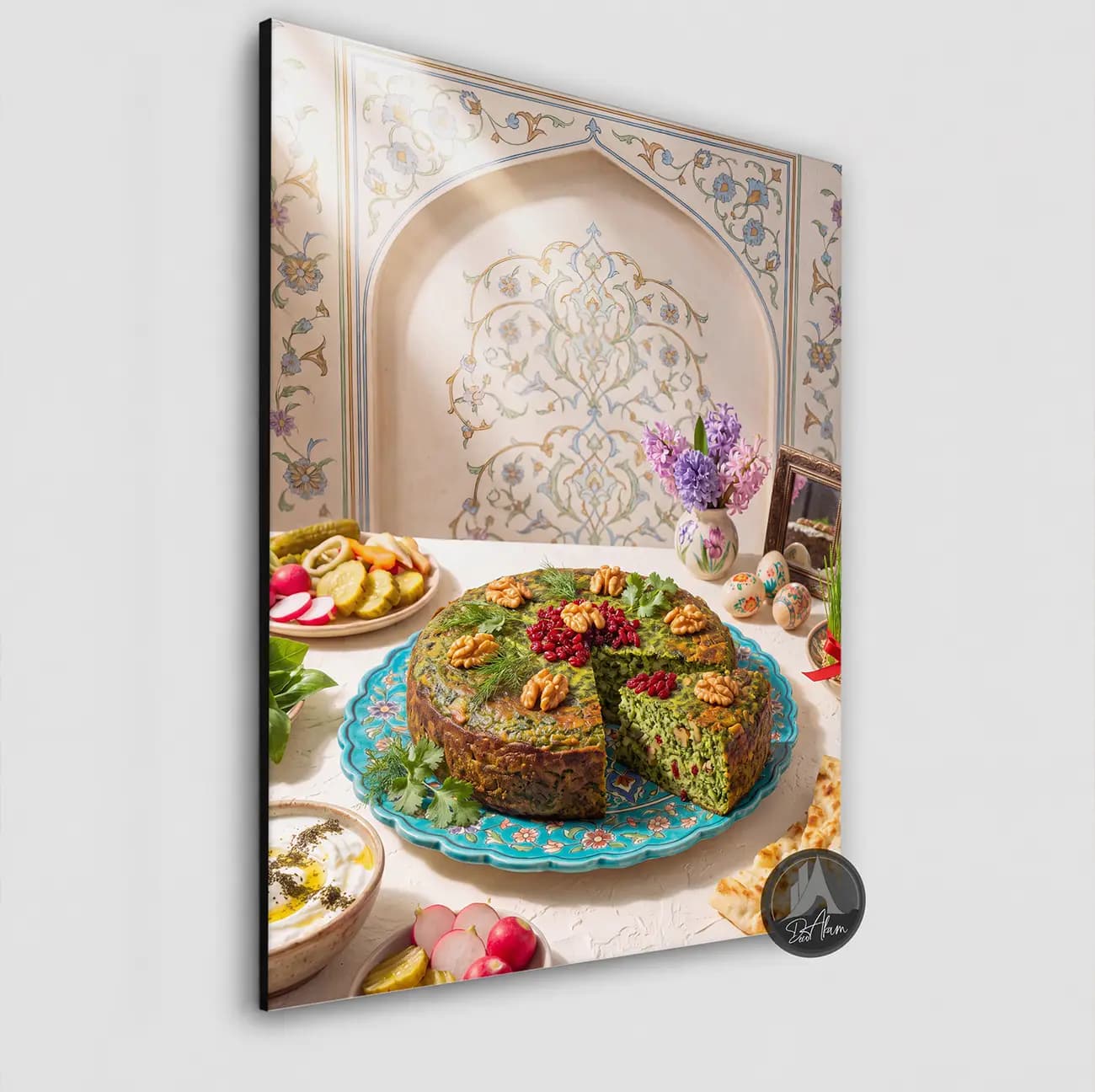 تابلو کوکو سبزی قالبی در سفره بهاری کد DA-(1175) | دکور آشپزخانه — تصویر ۶
