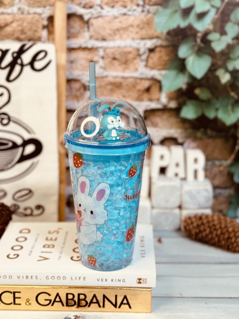 ماگ اسموتی 2 جداره ژل دار طرح خرگوشی کد 2610 — تصویر ۵