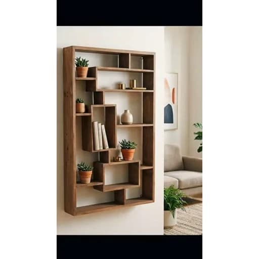 شلف دیوارکوب چوبی طرح ارس مبلمان اورلین مدل 962620