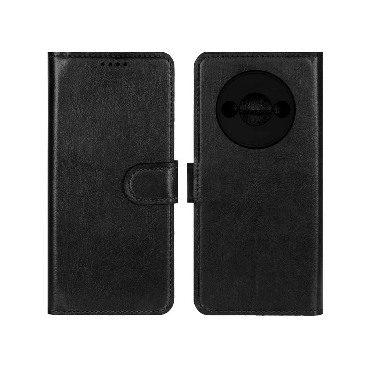 کیف موبایل چرمی مگنتی محافظ لنزدار Xiaomi Redmi A3 / A3x / Poco C61 — تصویر ۳