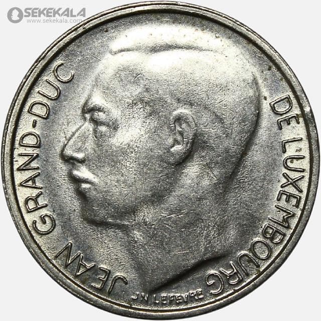 سکه 1 فرانک کمیاب لوکزامبورگ 1973-1982 (AU)