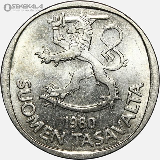 سکه 1 مارکا فنلاند 1980 (UNC)
