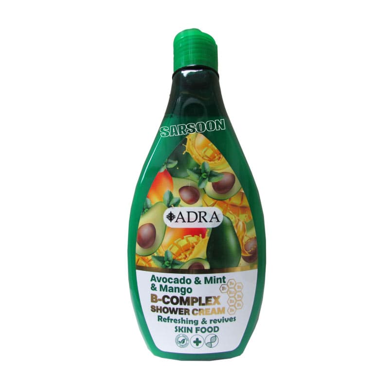 شامپو بدن کرمی آووکادو و نعنا آدرا 400 میلی لیترAdra Avocado And Mint Shower Cream 400 ml