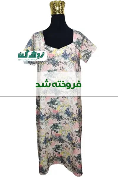 پیراهن بلند یقه دلبری زنانه دست دوم