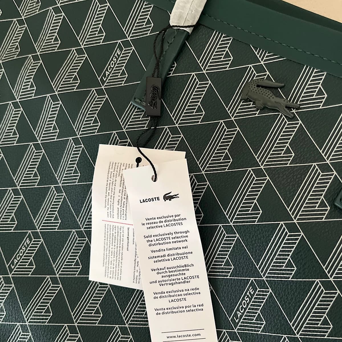 کیف لاگوست توت بگ Lacost Zely Sinople evergreen Tote Bag — تصویر ۴