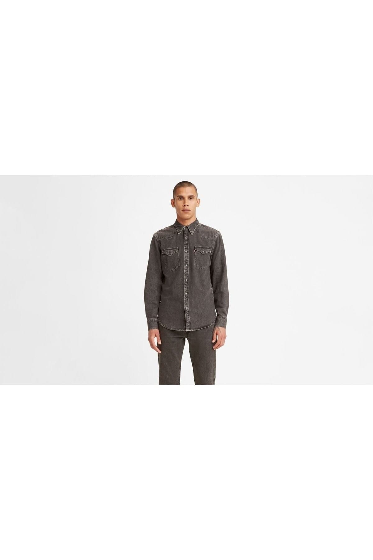 پیراهن لیوایز مردانه پنبه ای مشکی راسته Slim/اسلیم فیت بیسیک Classical/کلاسیک | Levi’s 8574400380 TR