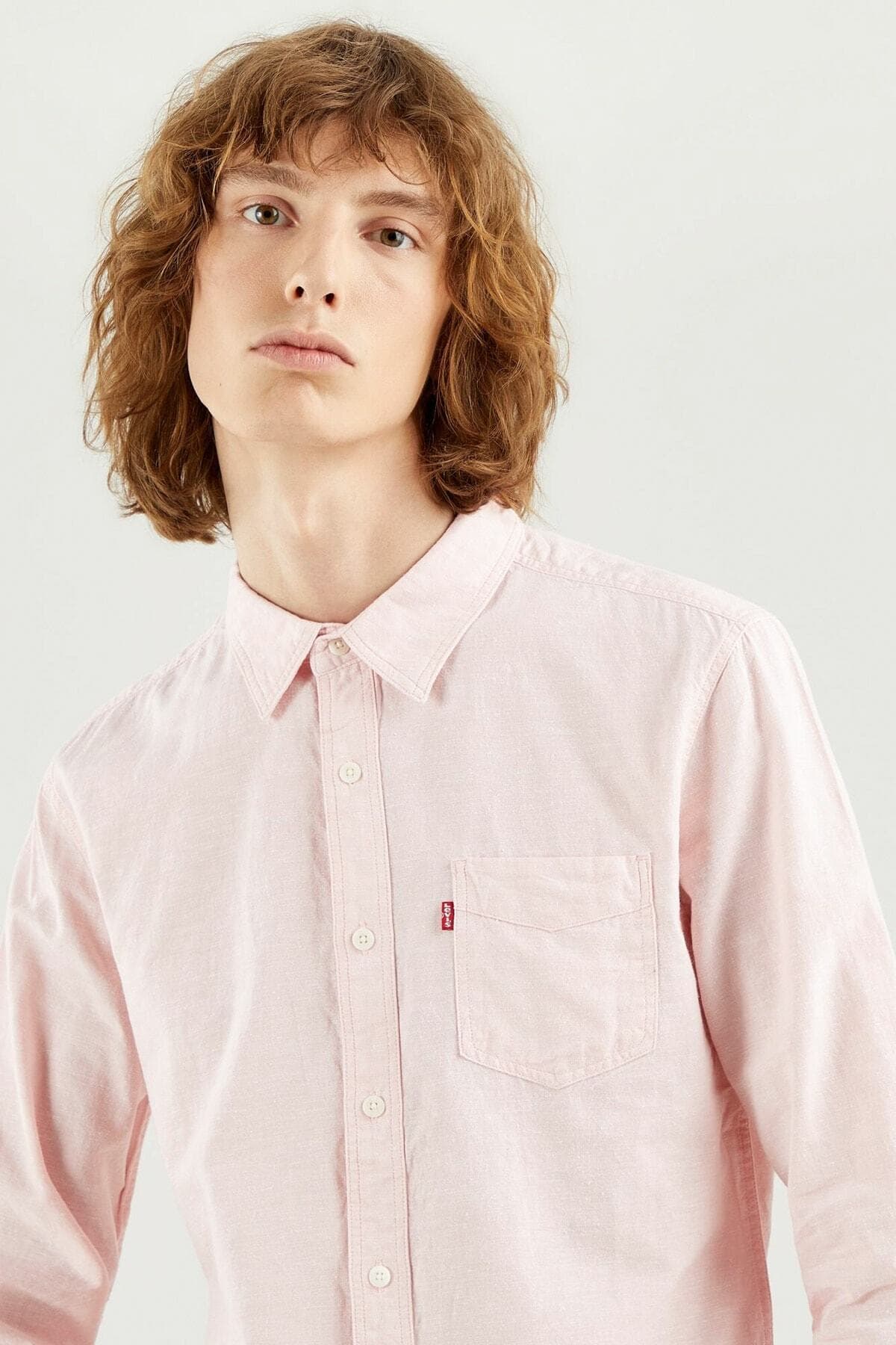 پیراهن لیوایز مردانه پارچه صورتی راسته Slim Fit/اسلیم فیت Slim/اسلیم فیت Daily/روزانه | Levi’s 8661900490 BV — تصویر ۳
