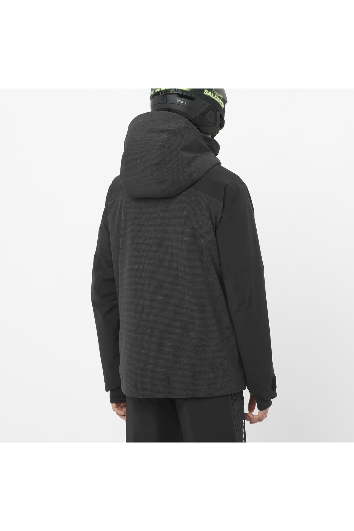 کاپشن اسکی سالومون مردانه پلی استر مشکی Regular/رگولار | Salomon LC2637300 BD — تصویر ۴