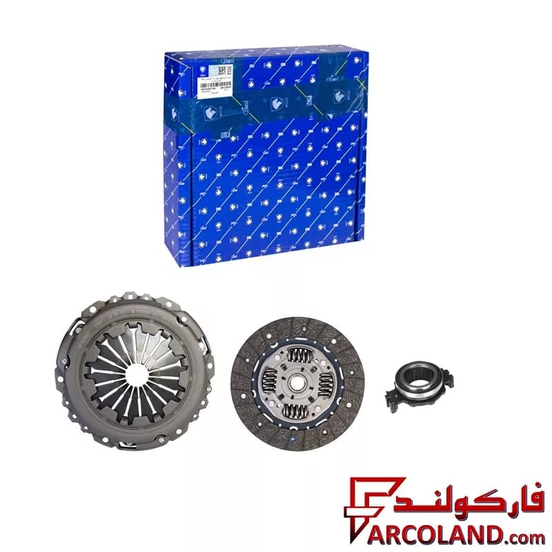کیت کامل دیسک و صفحه و بلبرینگ کلاچ ایساکو مدل 06703021 مناسب پژو پارس LX (صفحه بزرگ)