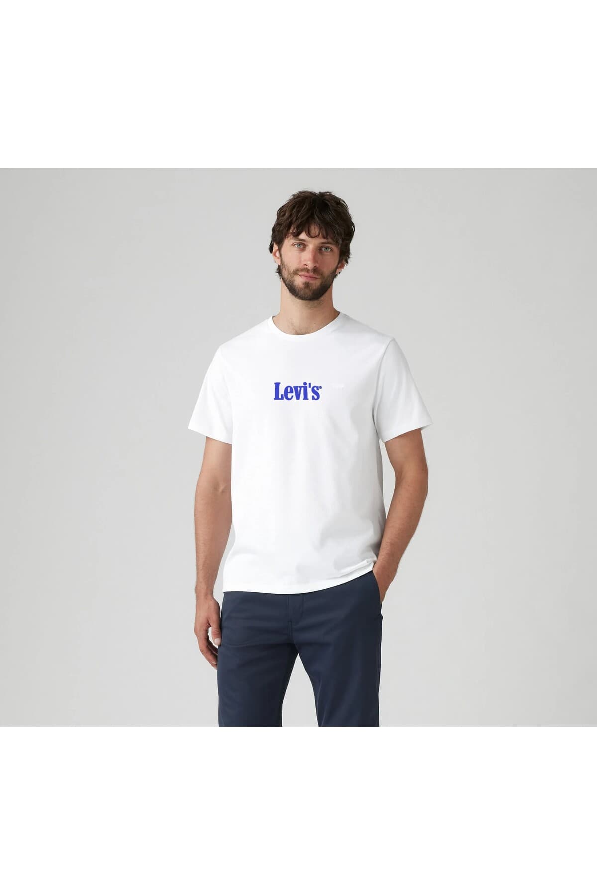 تی شرت ورزشی لیوایز مردانه پاموک سفید Menswear طرح دار Relaxed/ریلکس Relaxed/ریلکس Daily/روزانه | Levi’s 2082A TR