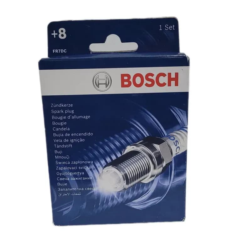 شمع پایه کوتاه تک پلاتین پژو 206 تیپ 2 برند بوش BOSCH کد FR7DC-7955 — تصویر ۲