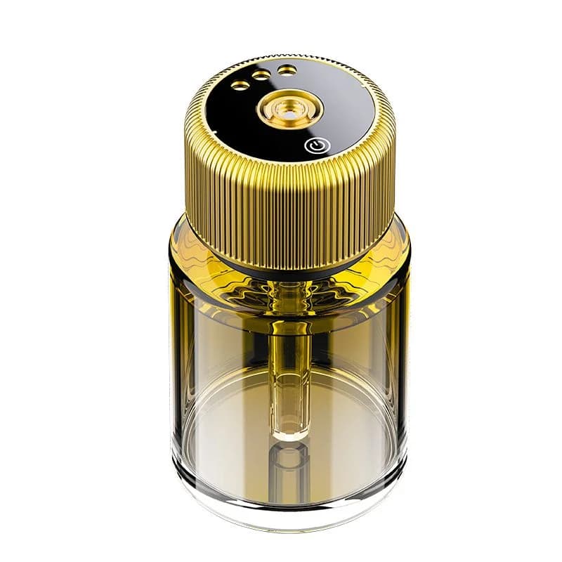 پخشکننده عطر هوشمند خودرو مدل L6 (طلایی) | رایحه اقیانوس، طراحی شیشهای