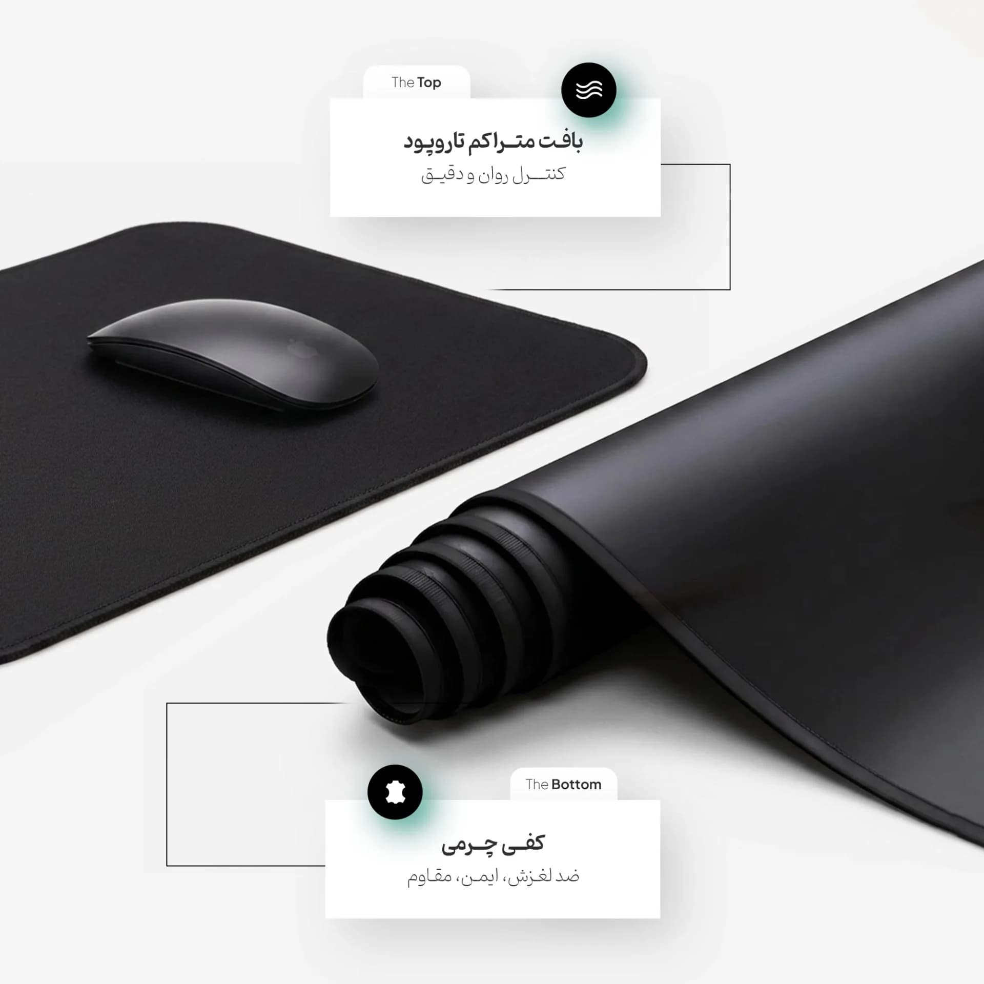 موس پد DE-35 (سایز ۴۶×۴۶) — تصویر ۳