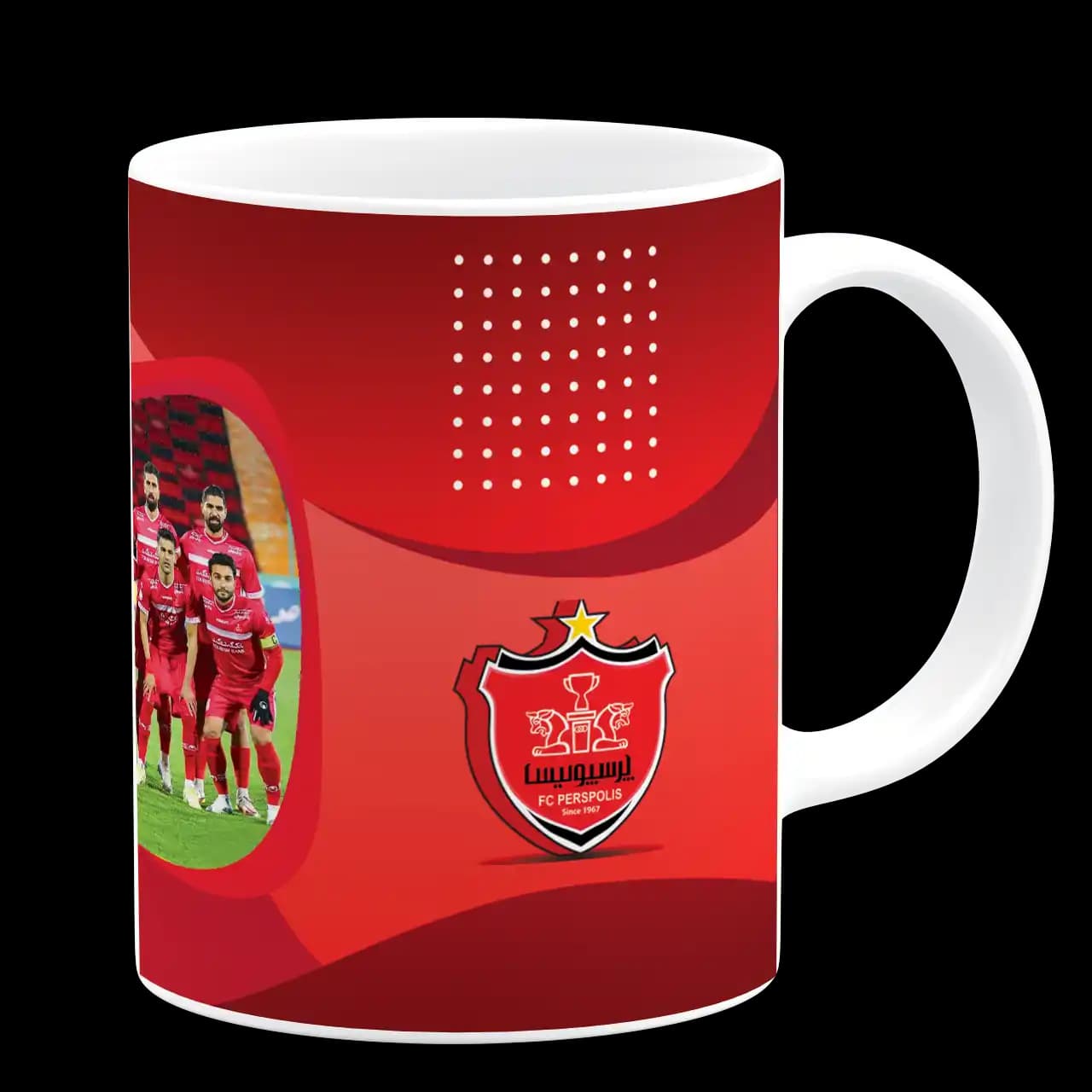 ماگ تیم فوتبال پرسپولیس مدل B 8 — تصویر ۳