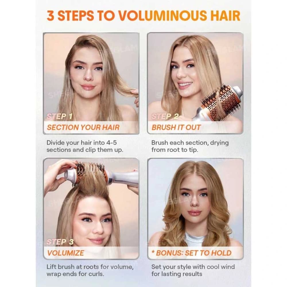 برس حرارتی مدل Blowout Bliss Volumizing Hot Air Brush,Hair شیگلم — تصویر ۸