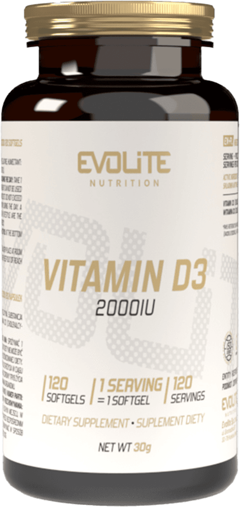 ویتامین D3 اولایت نوتریشن 2000 IU 120 عددی اصل | Evolite Nutrition Vitamin D3 2000 IU 120 Softgels